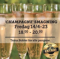  'Champagne' - smagning fredag d. 14 april 2023 - slikforvoksne.dk
